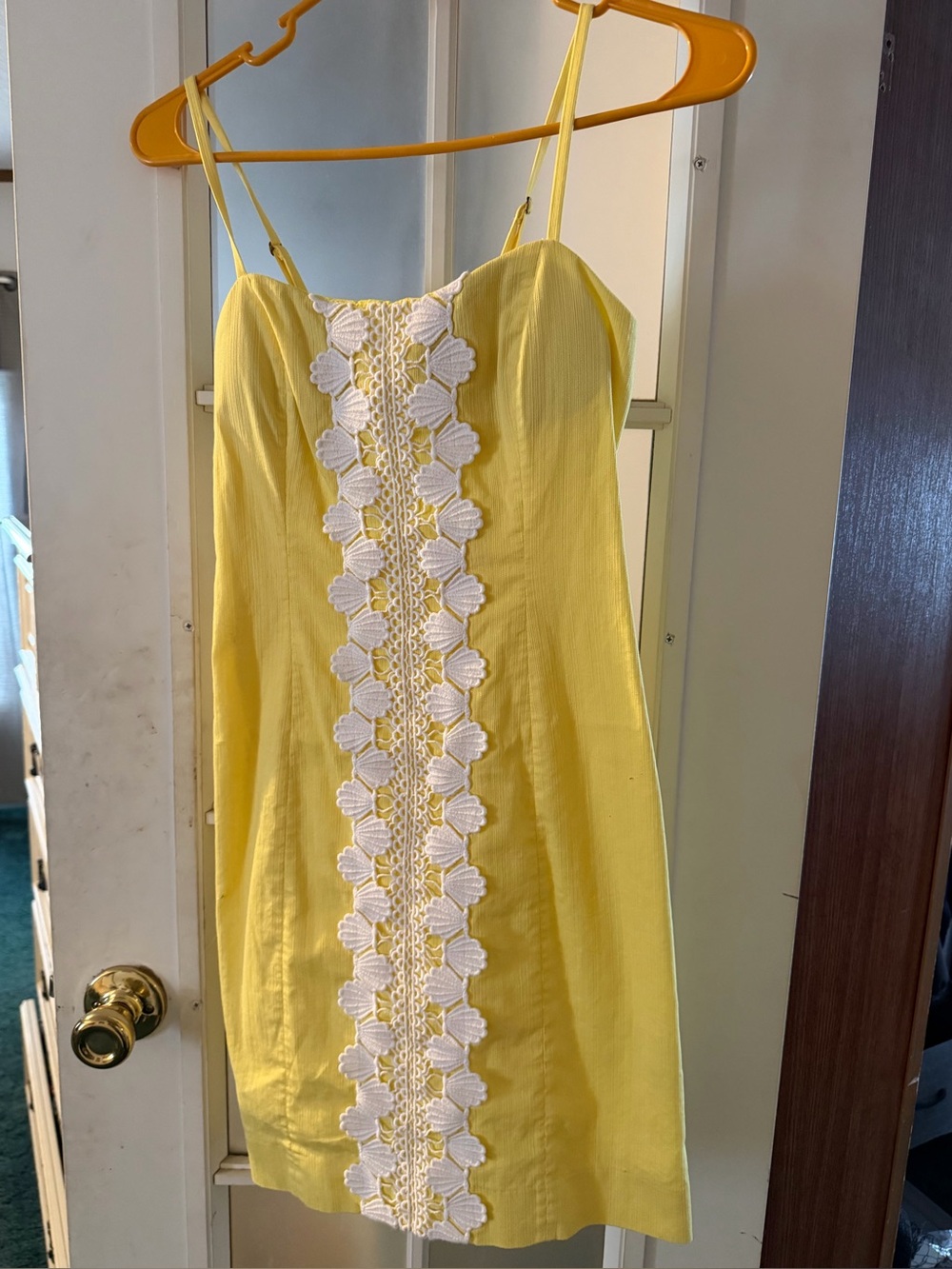 bright yellow Lilly Pulitzer Shelli Dress with tie back size 0